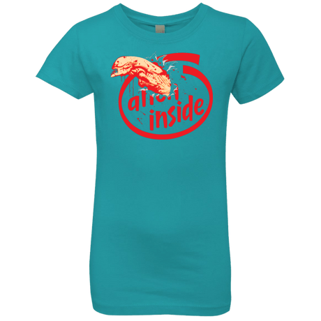 T-Shirts Tahiti Blue / YXS Alien Inside Girls Premium T-Shirt
