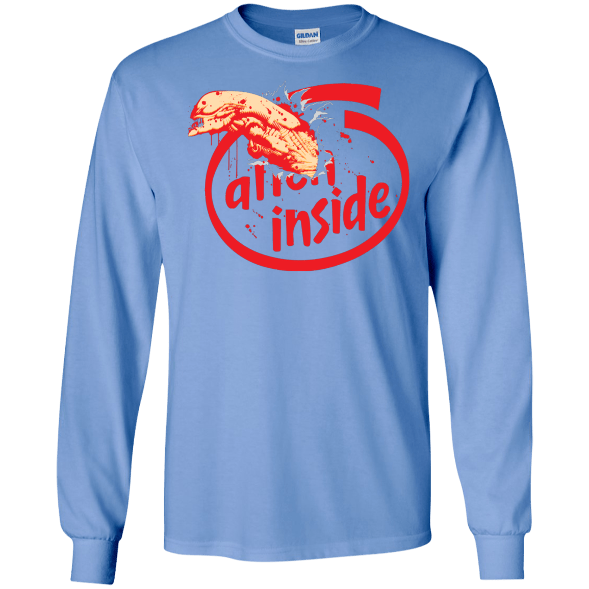 T-Shirts Carolina Blue / S Alien Inside Men's Long Sleeve T-Shirt