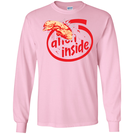 T-Shirts Light Pink / S Alien Inside Men's Long Sleeve T-Shirt