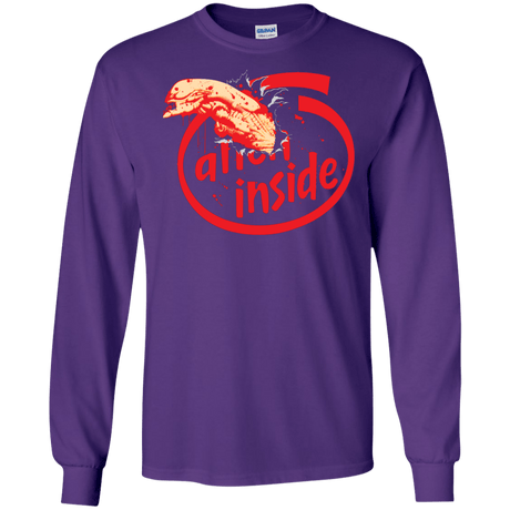 T-Shirts Purple / S Alien Inside Men's Long Sleeve T-Shirt