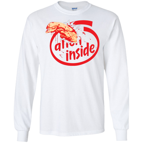 T-Shirts White / S Alien Inside Men's Long Sleeve T-Shirt