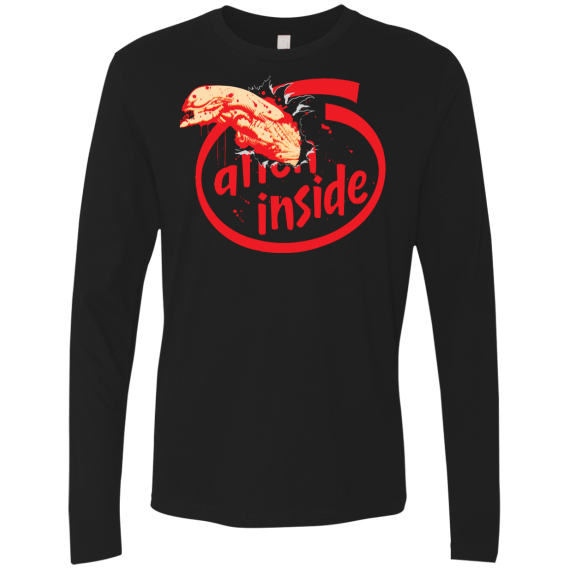 T-Shirts Black / S Alien Inside Men's Premium Long Sleeve