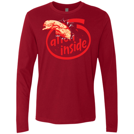 T-Shirts Cardinal / S Alien Inside Men's Premium Long Sleeve