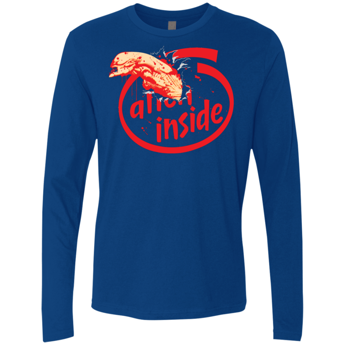 T-Shirts Royal / S Alien Inside Men's Premium Long Sleeve