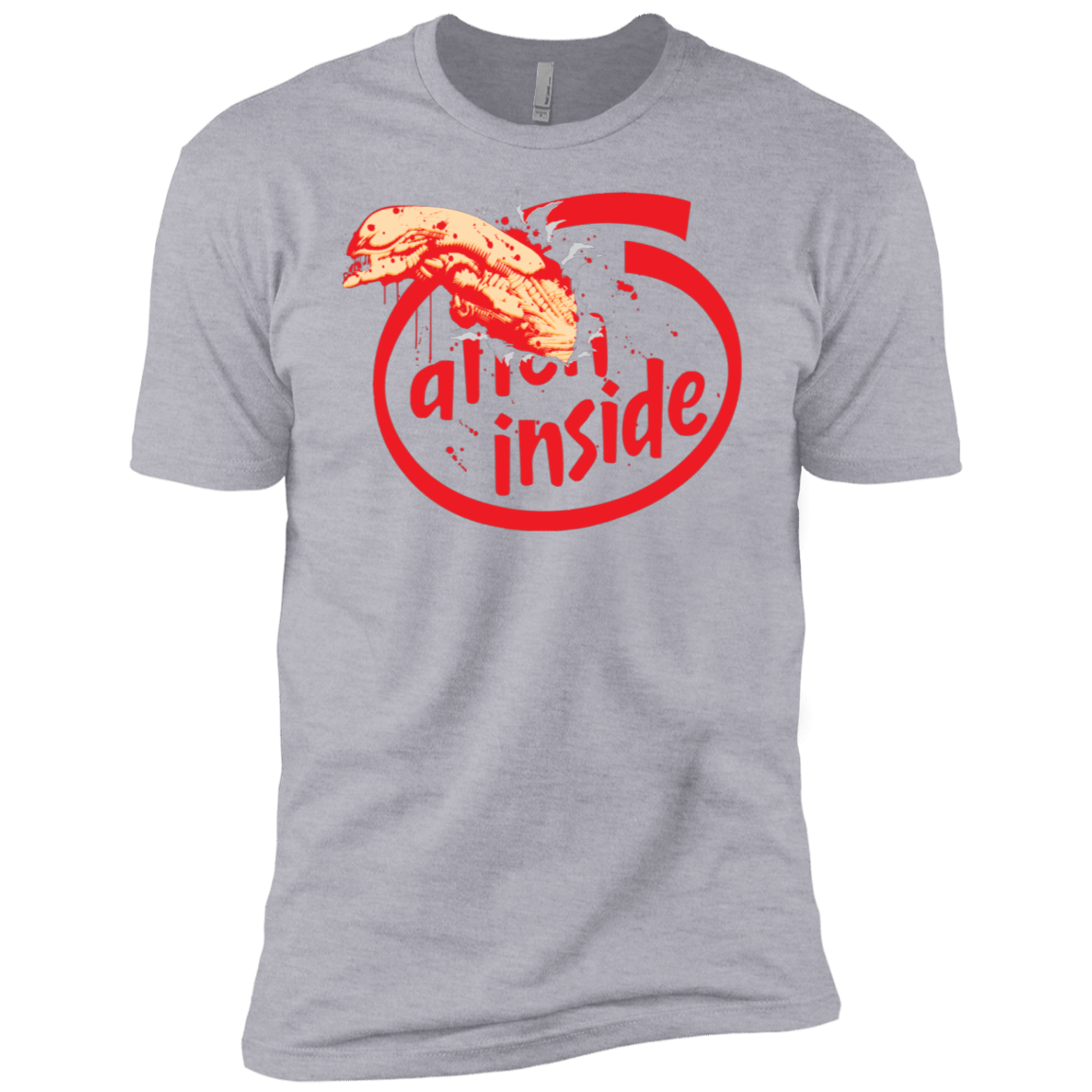 T-Shirts Heather Grey / X-Small Alien Inside Men's Premium T-Shirt