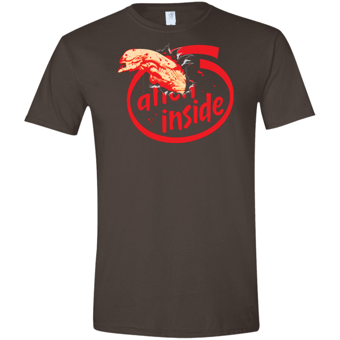 T-Shirts Dark Chocolate / S Alien Inside Men's Semi-Fitted Softstyle