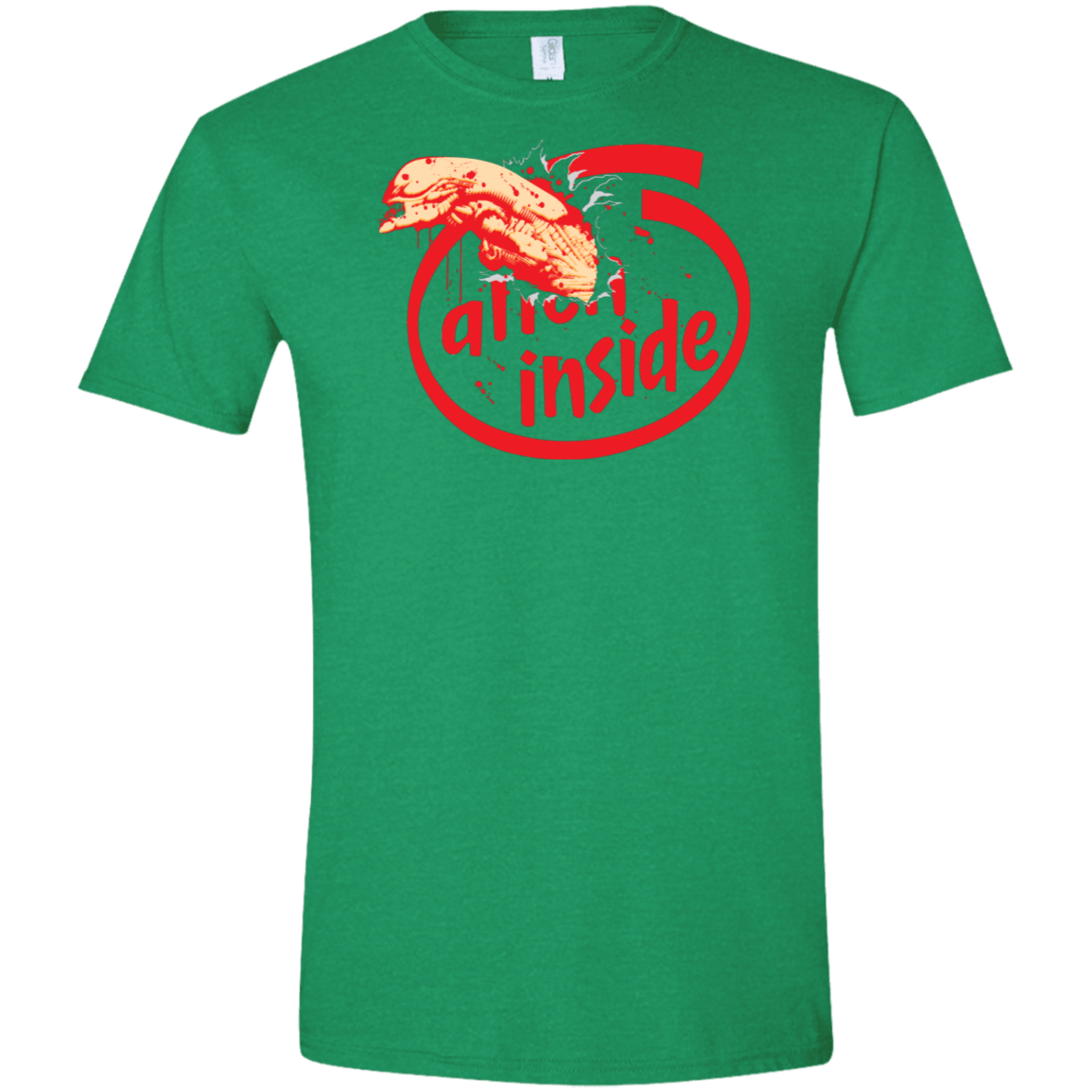 T-Shirts Heather Irish Green / S Alien Inside Men's Semi-Fitted Softstyle