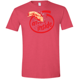 T-Shirts Heather Red / S Alien Inside Men's Semi-Fitted Softstyle