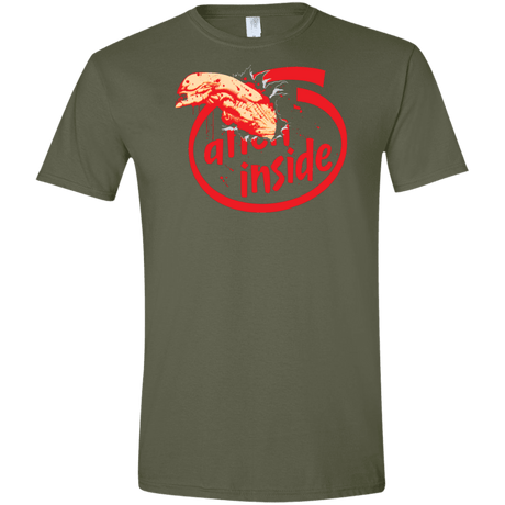 T-Shirts Military Green / S Alien Inside Men's Semi-Fitted Softstyle