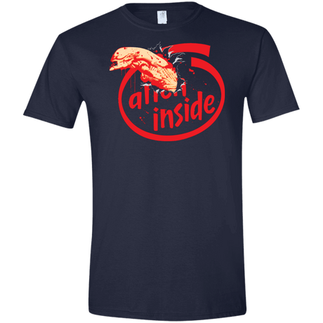 T-Shirts Navy / X-Small Alien Inside Men's Semi-Fitted Softstyle