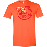 T-Shirts Orange / S Alien Inside Men's Semi-Fitted Softstyle