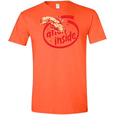 T-Shirts Orange / S Alien Inside Men's Semi-Fitted Softstyle