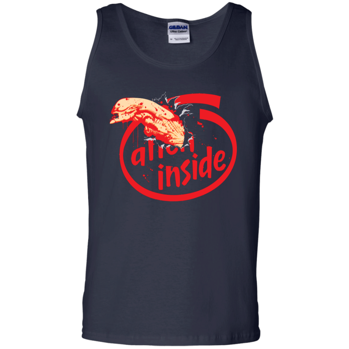 T-Shirts Navy / S Alien Inside Men's Tank Top