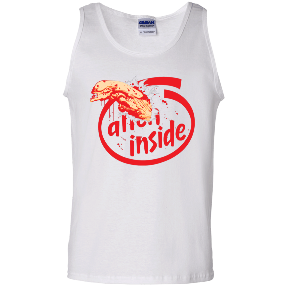 T-Shirts White / S Alien Inside Men's Tank Top