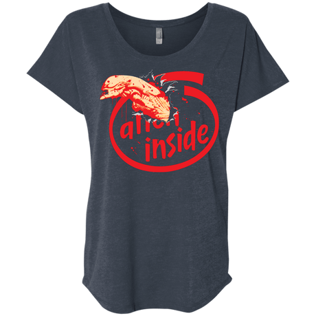 T-Shirts Vintage Navy / X-Small Alien Inside Triblend Dolman Sleeve