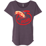 T-Shirts Vintage Purple / X-Small Alien Inside Triblend Dolman Sleeve