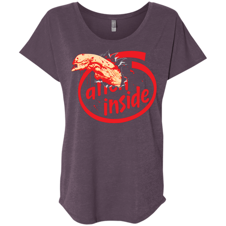 T-Shirts Vintage Purple / X-Small Alien Inside Triblend Dolman Sleeve