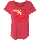 T-Shirts Vintage Red / X-Small Alien Inside Triblend Dolman Sleeve