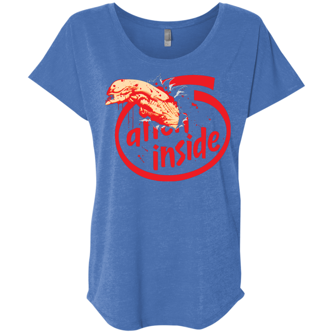T-Shirts Vintage Royal / X-Small Alien Inside Triblend Dolman Sleeve