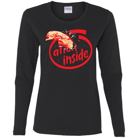 T-Shirts Black / S Alien Inside Women's Long Sleeve T-Shirt