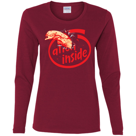 T-Shirts Cardinal / S Alien Inside Women's Long Sleeve T-Shirt