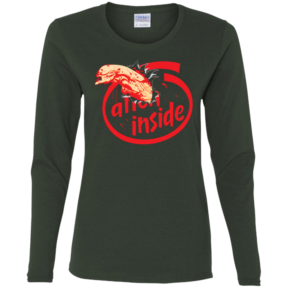 T-Shirts Forest / S Alien Inside Women's Long Sleeve T-Shirt