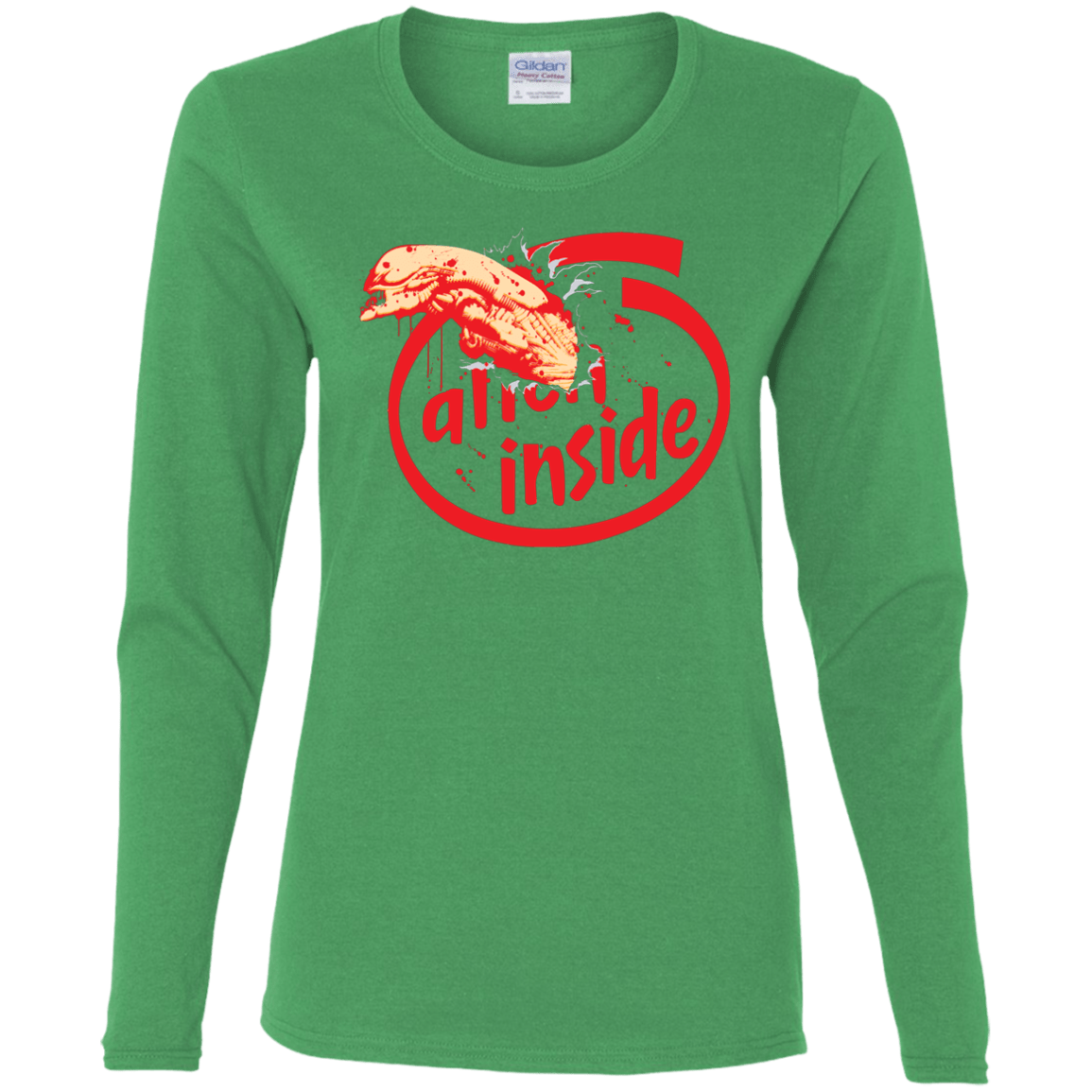 T-Shirts Irish Green / S Alien Inside Women's Long Sleeve T-Shirt