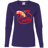 T-Shirts Purple / S Alien Inside Women's Long Sleeve T-Shirt