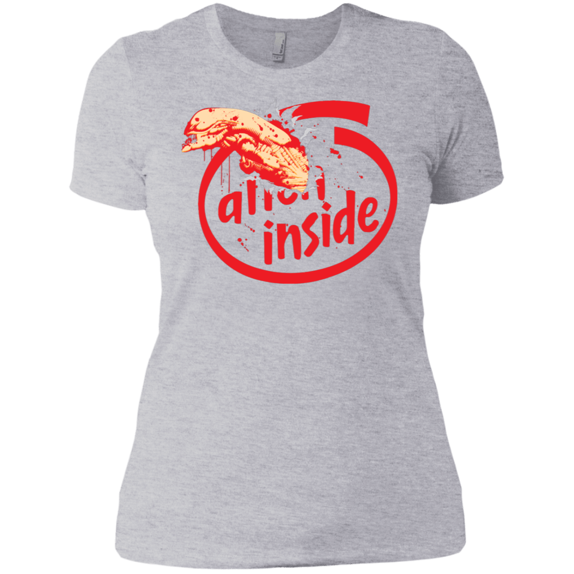 T-Shirts Heather Grey / X-Small Alien Inside Women's Premium T-Shirt