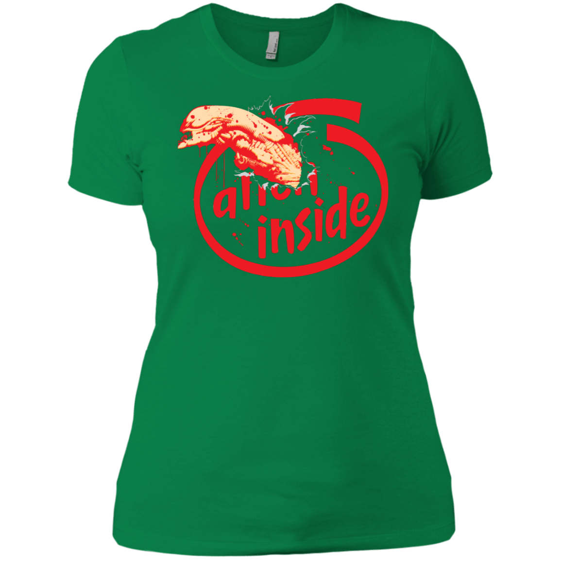 T-Shirts Kelly Green / X-Small Alien Inside Women's Premium T-Shirt