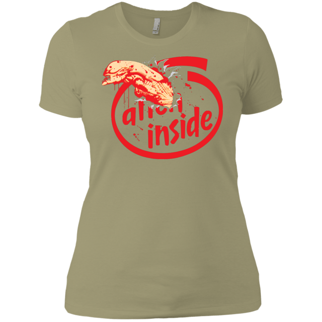 T-Shirts Light Olive / X-Small Alien Inside Women's Premium T-Shirt
