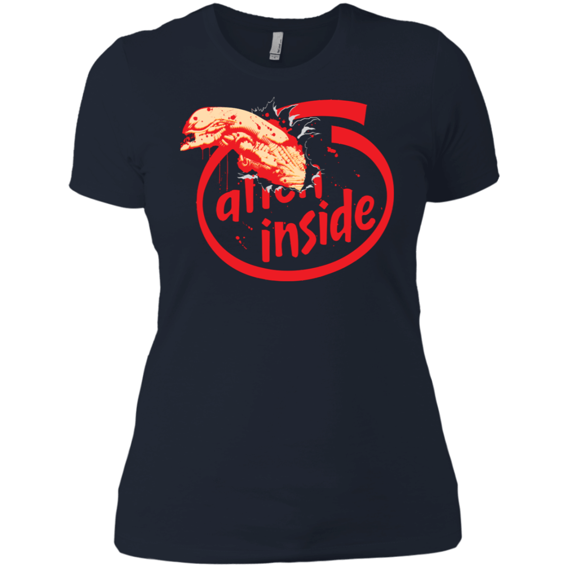 T-Shirts Midnight Navy / X-Small Alien Inside Women's Premium T-Shirt