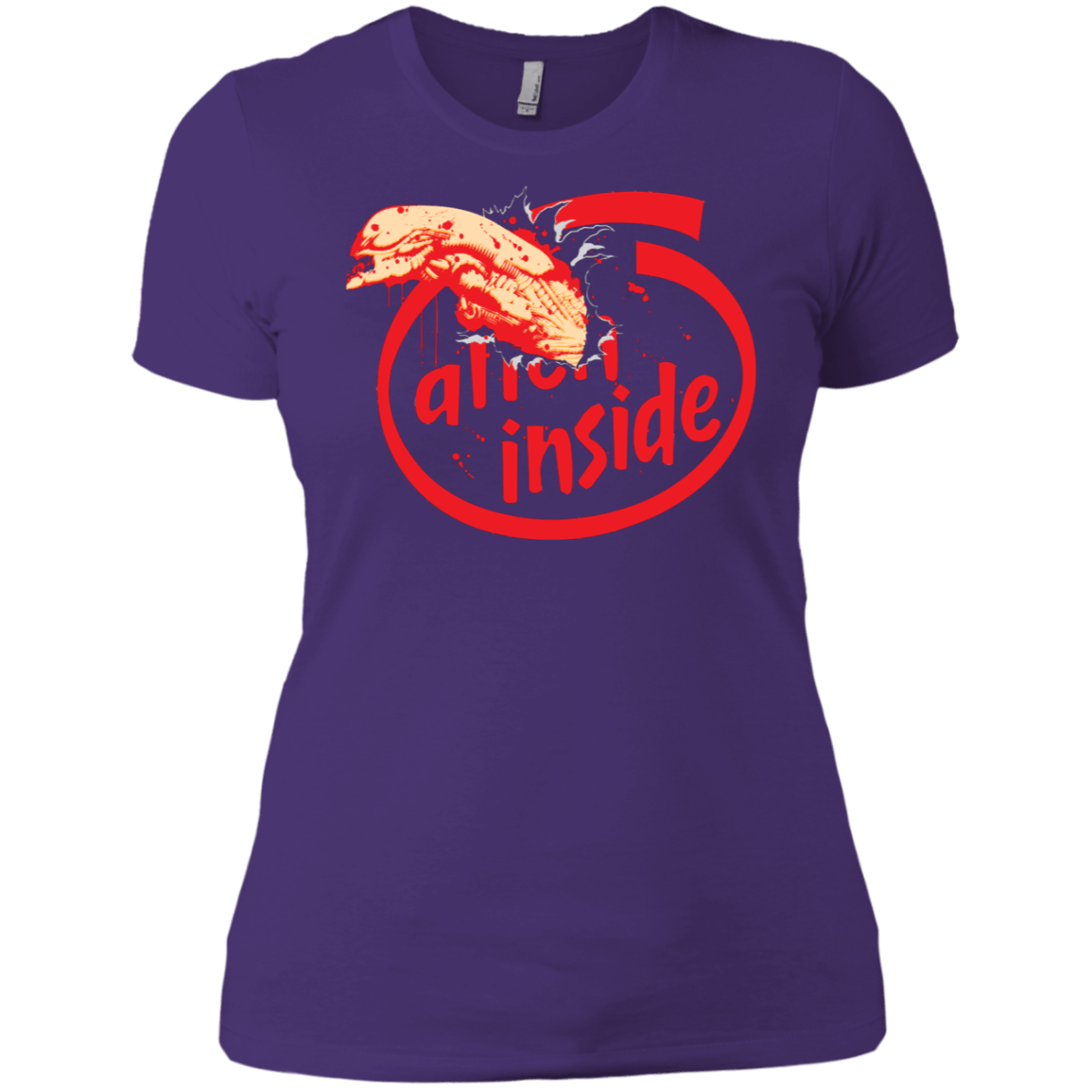 T-Shirts Purple Rush/ / X-Small Alien Inside Women's Premium T-Shirt
