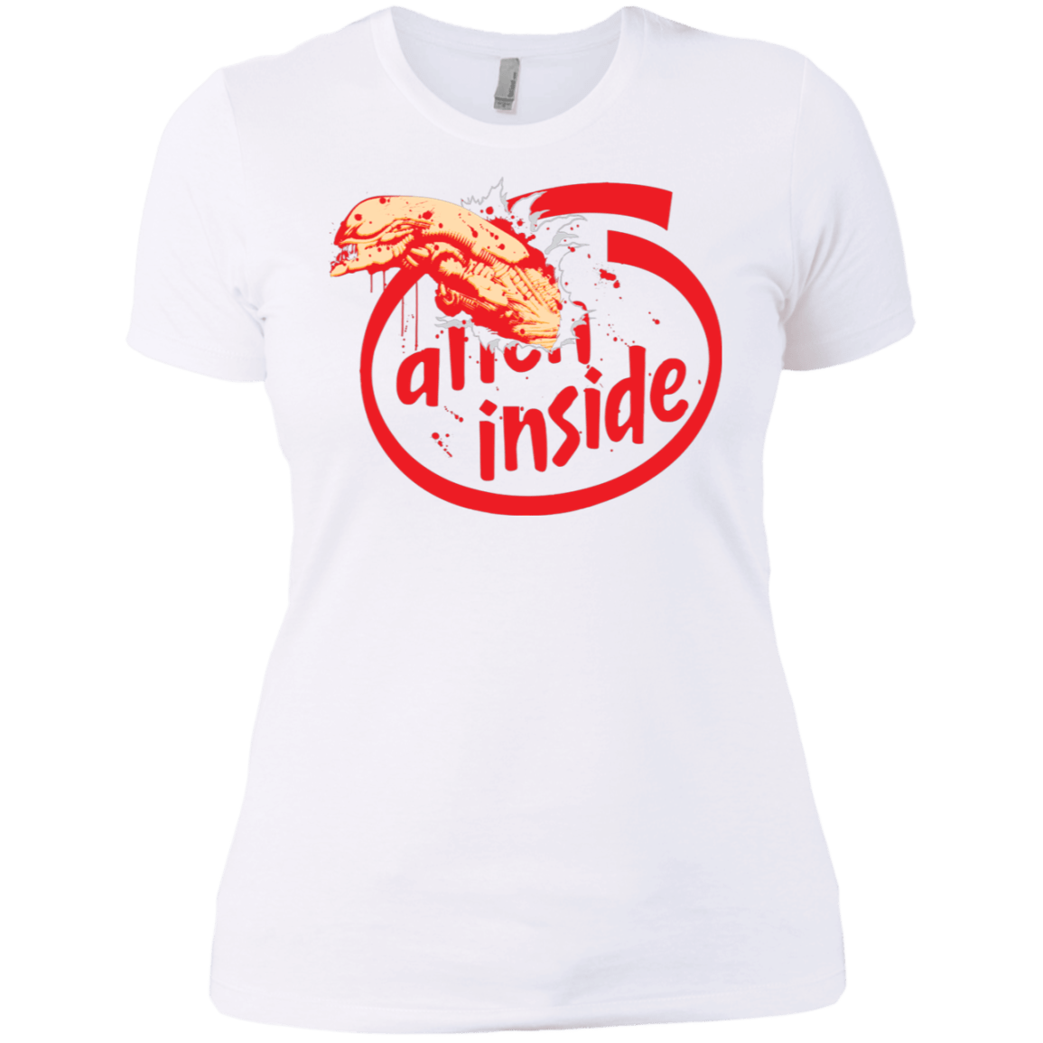 T-Shirts White / X-Small Alien Inside Women's Premium T-Shirt