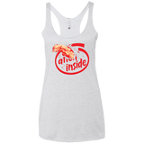 T-Shirts Heather White / X-Small Alien Inside Women's Triblend Racerback Tank
