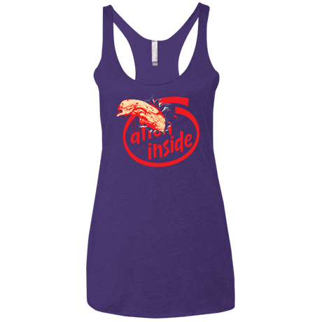 T-Shirts Purple Rush / X-Small Alien Inside Women's Triblend Racerback Tank