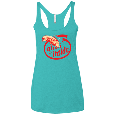 T-Shirts Tahiti Blue / X-Small Alien Inside Women's Triblend Racerback Tank