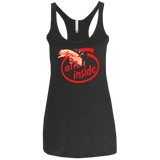 T-Shirts Vintage Black / X-Small Alien Inside Women's Triblend Racerback Tank