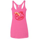 T-Shirts Vintage Pink / X-Small Alien Inside Women's Triblend Racerback Tank