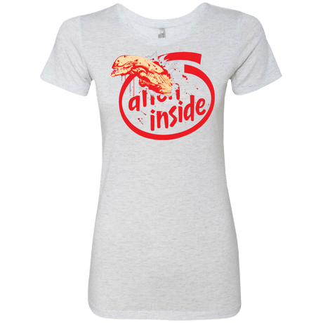 T-Shirts Heather White / S Alien Inside Women's Triblend T-Shirt