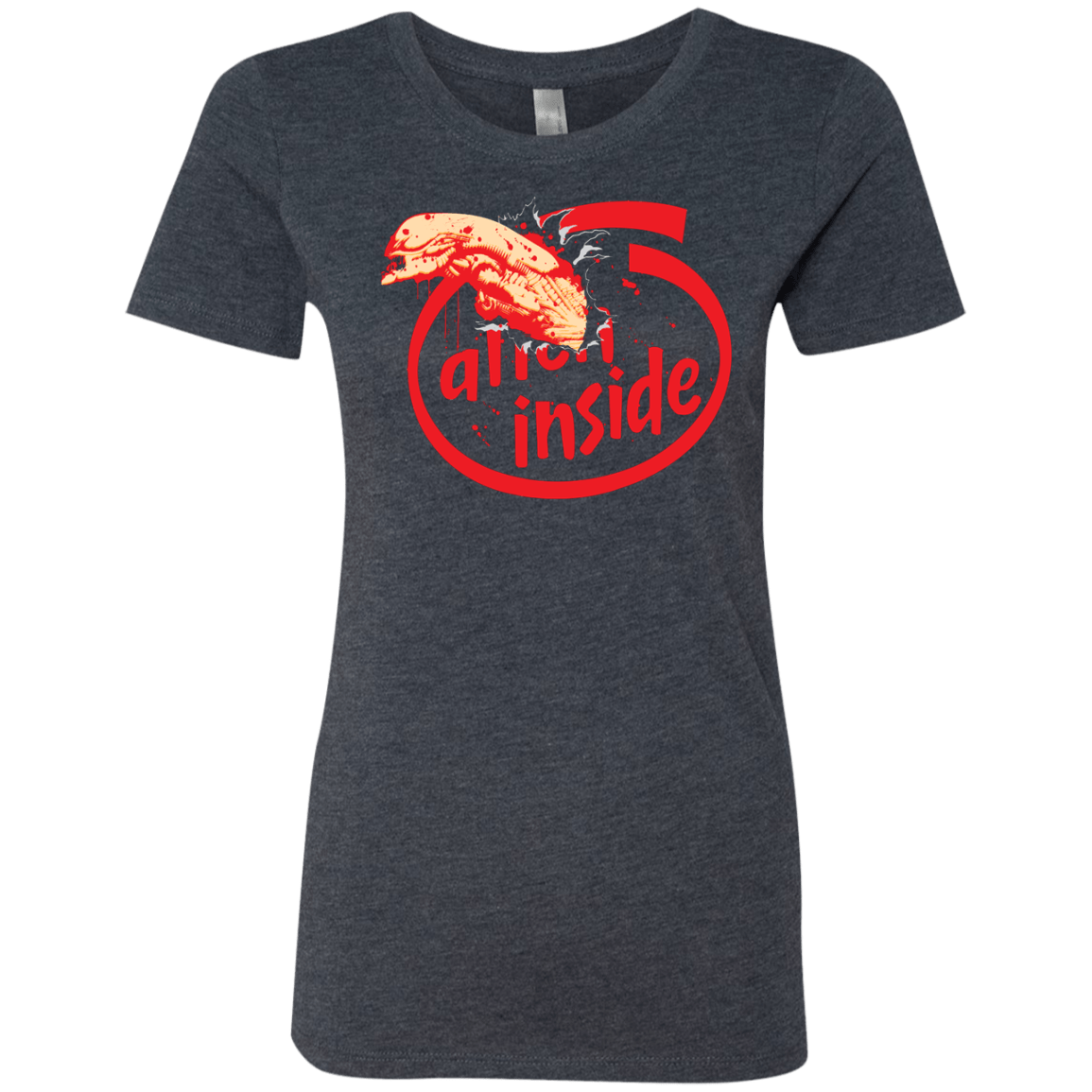 T-Shirts Vintage Navy / S Alien Inside Women's Triblend T-Shirt