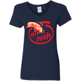 T-Shirts Navy / S Alien Inside Women's V-Neck T-Shirt