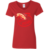 T-Shirts Red / S Alien Inside Women's V-Neck T-Shirt