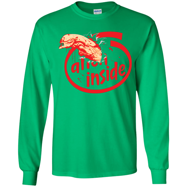 T-Shirts Irish Green / YS Alien Inside Youth Long Sleeve T-Shirt