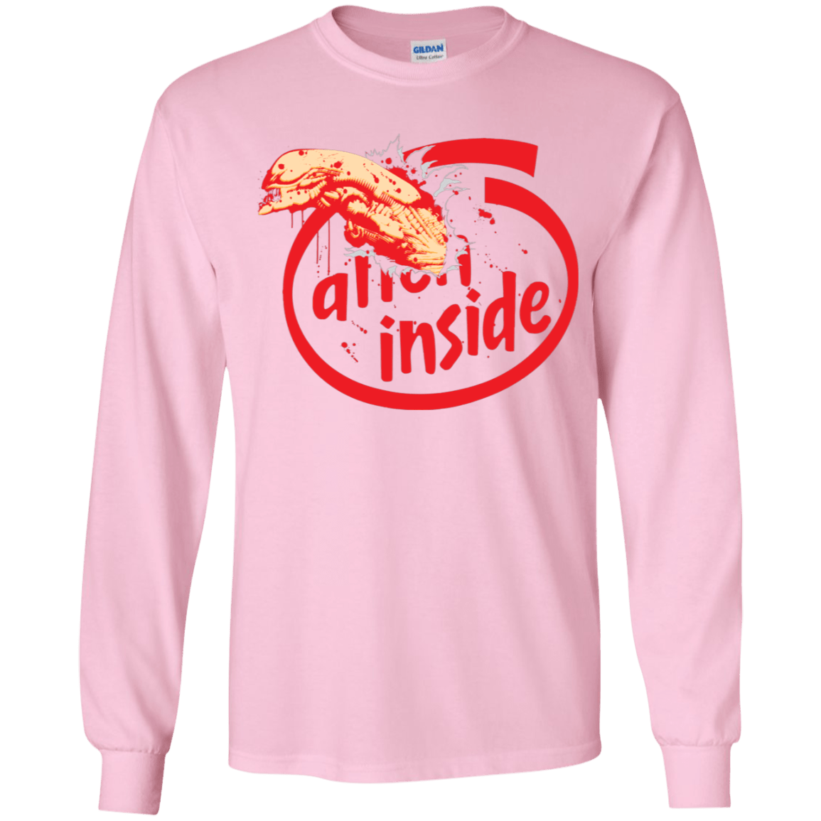 T-Shirts Light Pink / YS Alien Inside Youth Long Sleeve T-Shirt