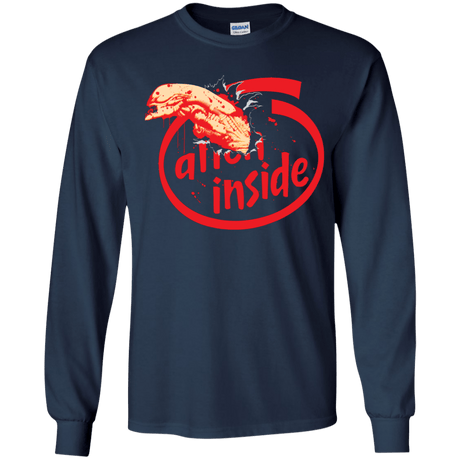 T-Shirts Navy / YS Alien Inside Youth Long Sleeve T-Shirt