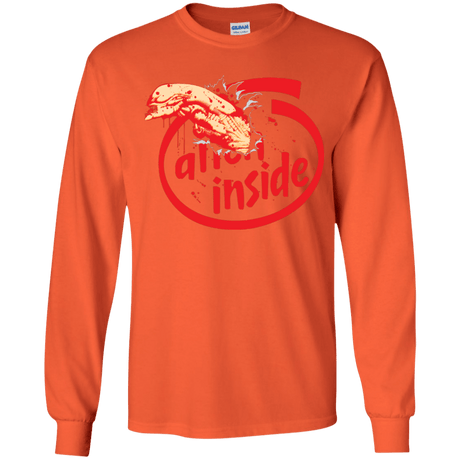 T-Shirts Orange / YS Alien Inside Youth Long Sleeve T-Shirt