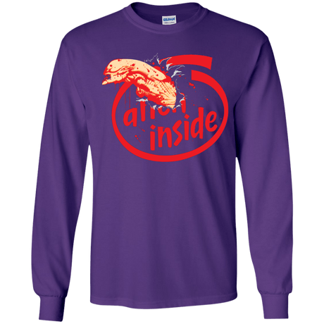 T-Shirts Purple / YS Alien Inside Youth Long Sleeve T-Shirt