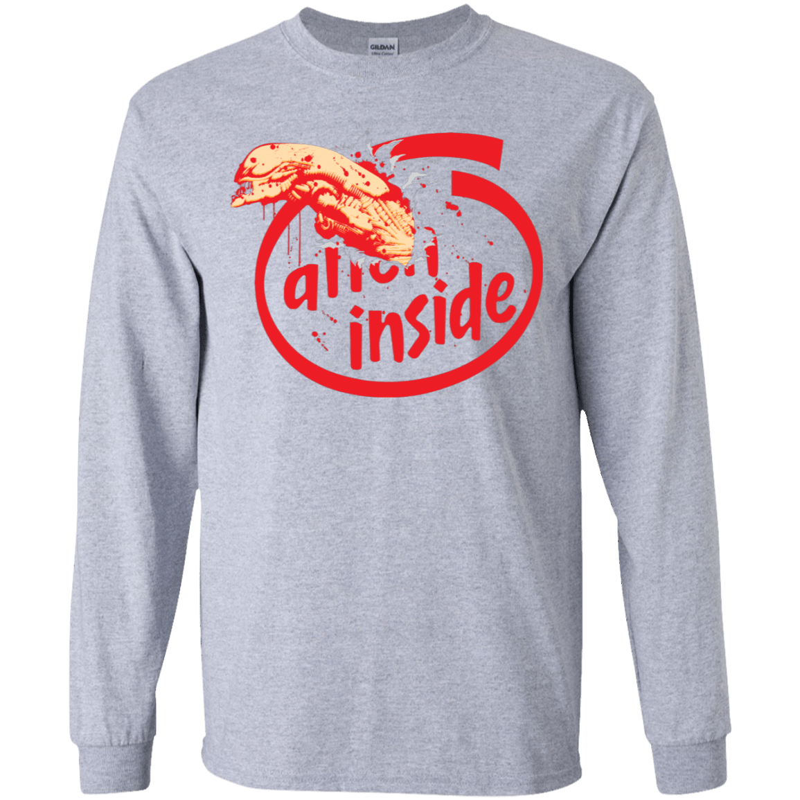 T-Shirts Sport Grey / YS Alien Inside Youth Long Sleeve T-Shirt