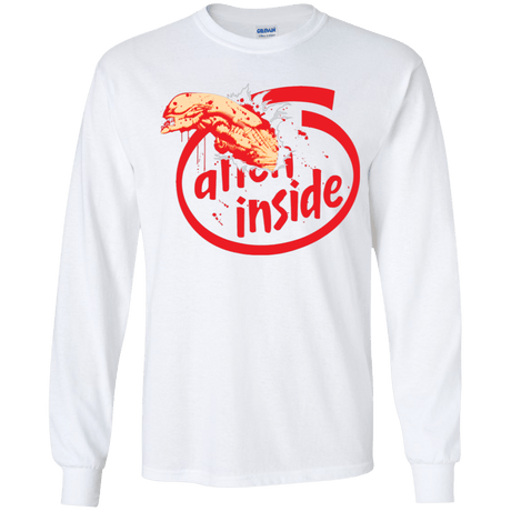 T-Shirts White / YS Alien Inside Youth Long Sleeve T-Shirt